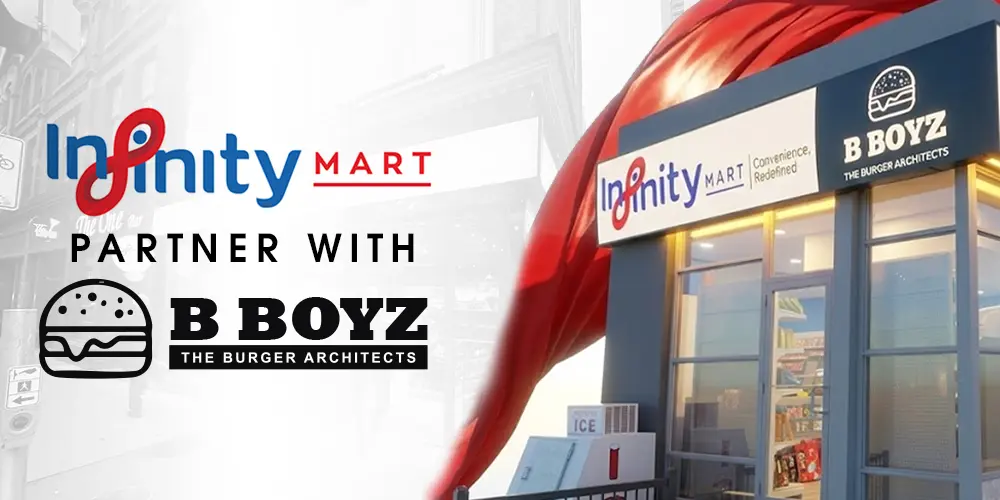 Infinity Mart partnership with B-Boyz showcasing convenience retail collaboration and brand expansion in Canada